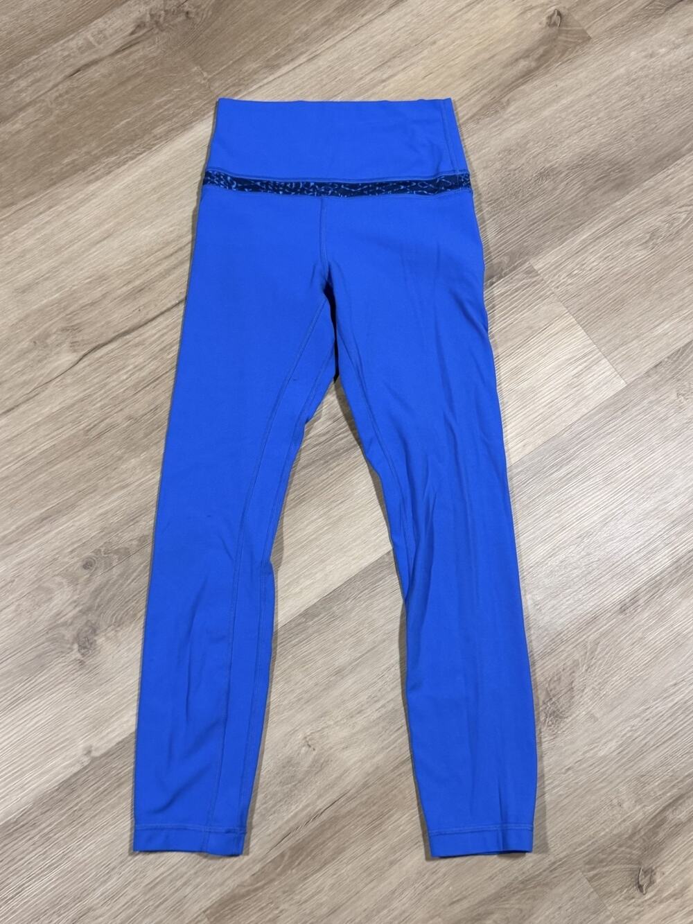Lululemon Wunder Under Reversible Pant Leggings Womens Size 4 Blue